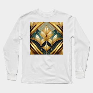 Geometric pattern gold and pleasant colors Long Sleeve T-Shirt